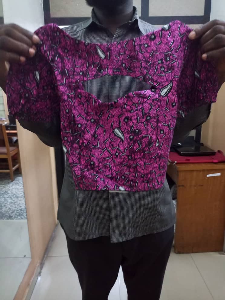 Ankara smokee top with pearl